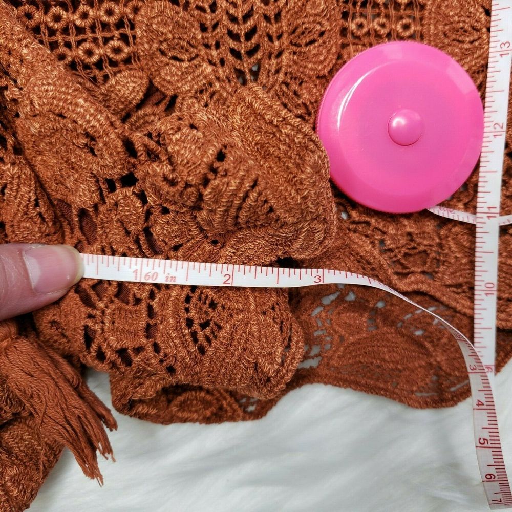 ABERCROMBIE & FITCH Rust Crochet High Rise Shorts - Picture 8 of 9